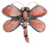Large Statement Red Oyster Shell Dragonfly Ring Size 7-3/4 PS72680